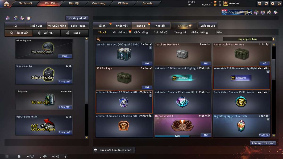 shop acc cf uy tin gia re